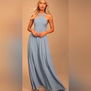 Lulu's Air of Romance Dress Gown Gray XS NWT